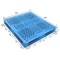 Páletes plásticas desproporcionados do HDPE dobro dos lados 1200x1100mm azul