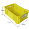 Frutificam as caixas moventes plásticas reusáveis empilháveis amarelas da caixa plástica