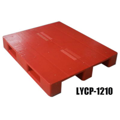 Das páletes plásticas vermelhas da parte superior de plano do Hdpe páletes plásticas reforçadas de aço do GV