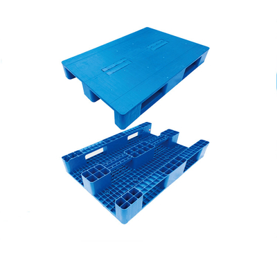 Pálete plástica reciclada Nestable das páletes plásticas azuis do HDPE resistente