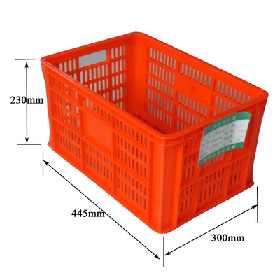 Plástico de empilhamento vermelho empilhável vegetal dobrável das caixas da caixa plástica