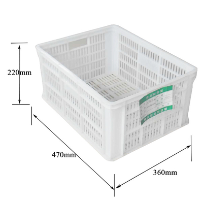 Caixas de armazenamento de dobramento plásticas empilháveis da caixa plástica do transporte branco
