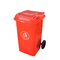 Caixote de lixo plástico exterior plástico do caixote de lixo 100L 120L da roda do HDPE verde