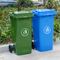 Caixote de lixo plástico exterior plástico do caixote de lixo 100L 120L da roda do HDPE verde