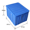 Capacidade de carga empilhável dobrável azul da caixa 50KG da caixa plástica