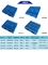 Páletes plásticas de Rackable do HDPE das páletes de quatro vias 1200mm×1000mm×150mm