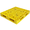 Páletes plásticas amarelas da pálete de pouco peso da grade do HDPE 120x100x15cm