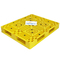 Páletes plásticas amarelas da pálete de pouco peso da grade do HDPE 120x100x15cm