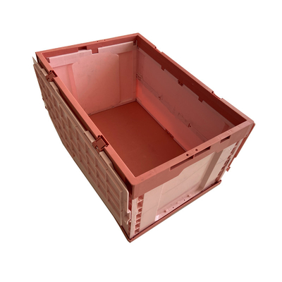 Caixa de dobramento do armazenamento do plástico do HDPE com tampa unida